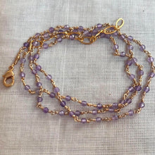 Ras de cou rosaire artisanal en améthyste, précieux tous les jours,Princesses d'argent