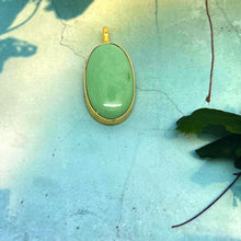 pendentif  Chrysoprase : l'or vert et tendre