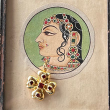 Pendentif croix de cœurs doré signé Princesses d’argent