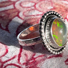 bague argent avec opale éthiopienne