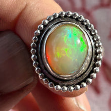 bague argent avec opale éthiopienne