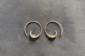 creoles spirales ouvertes en argent