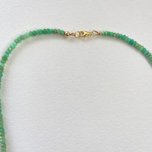 Collier vert printemps en Chrysoprase