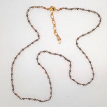 Collier rosaire fin en pyrite, scintillant pour l'été , Princesses d'argent