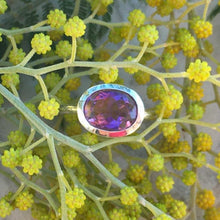 bague améthyste sobre en argent