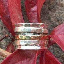 bague anti stress martelée et laiton