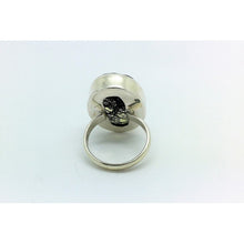 bague argent et quartz tourmaline noire