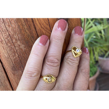 bague coeur d'amour avec pierre au centre