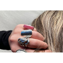 bague rhodocrosite et argent