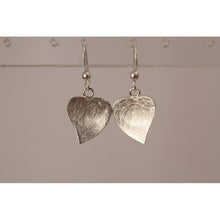 Boucles d'oreilles argent brossé mat