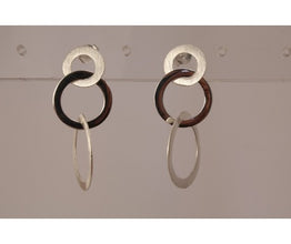 Boucles d'oreilles argent 925e longues