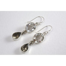Boucles d'oreilles argent 925e et multi pierres