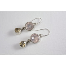 Boucles d'oreilles argent 925e et multi pierres