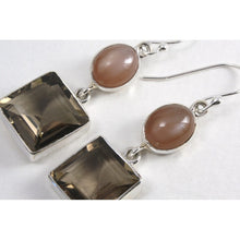 Boucles d'oreilles argent 925e et multi pierres