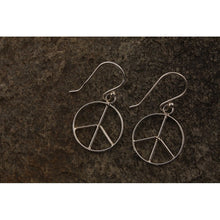 Boucles d'oreilles argent 925e symbole paix