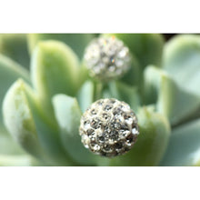 Boucles d'oreilles boules cristal et argent