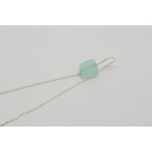 boucles d'oreilles chainette avec pierre