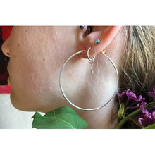 boucles d'oreilles créoles 50mm argent grande taille