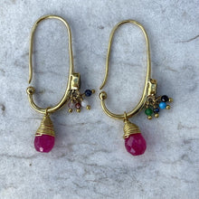 boucles d'oreilles ethnique chic avec pierres