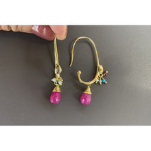 boucles d'oreilles ethnique chic avec pierres