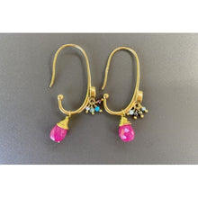 boucles d'oreilles ethnique chic avec pierres