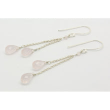 Boucles d'oreilles pendantes pierres semi-précieuses