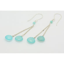 Boucles d'oreilles pendantes pierres semi-précieuses