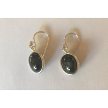 boucles d'oreilles pendantes ovales pierres naturelles