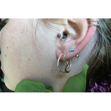 Boucles d'oreilles rondes argent 20mm, l'essentielle