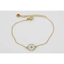 bracelet acier doré avec disque étoilé ikita.