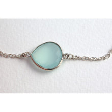 Bracelet chaine argent 925e et pierre semi précieuse