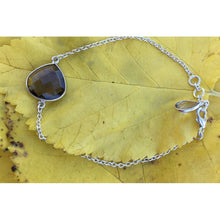 Bracelet chaine argent 925e et pierre semi précieuse