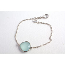 Bracelet chaine argent 925e et pierre semi précieuse