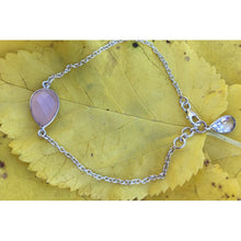 Bracelet chaine argent 925e et pierre semi précieuse