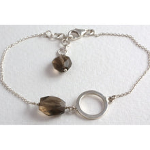 Bracelet chaine argent 925e et pierres semi précieuses