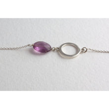 Bracelet chaine argent 925e et pierres semi précieuses