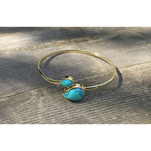 bracelet jonc doré ouvert 7pierres au choix