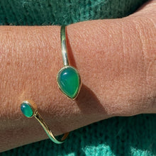 bracelet jonc doré ouvert 7pierres au choix