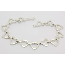 bracelet mailles coeur argent massif