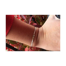 bracelet tresse diamants et soie