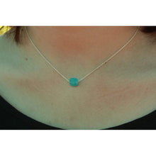 collier ras de cou  argent avec pierre