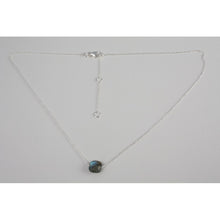 collier ras de cou  argent avec pierre