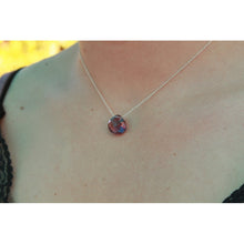 collier ras de cou  argent avec pierre