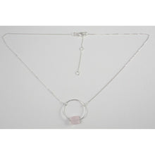 collier ras de cou  argent avec pierre