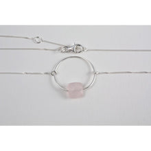 collier ras de cou  argent avec pierre