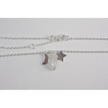 collier ras de cou  argent avec pierre