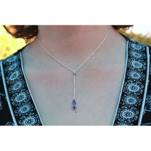 collier ras de cou  argent avec pierre