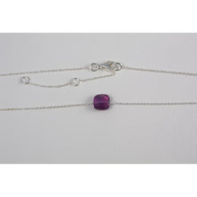 collier ras de cou  argent avec pierre