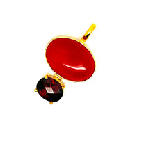 Pendentif Cornaline & Grenat – L'Intensité | Princesses d'Argent