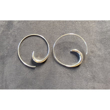 creoles spirales ouvertes en argent